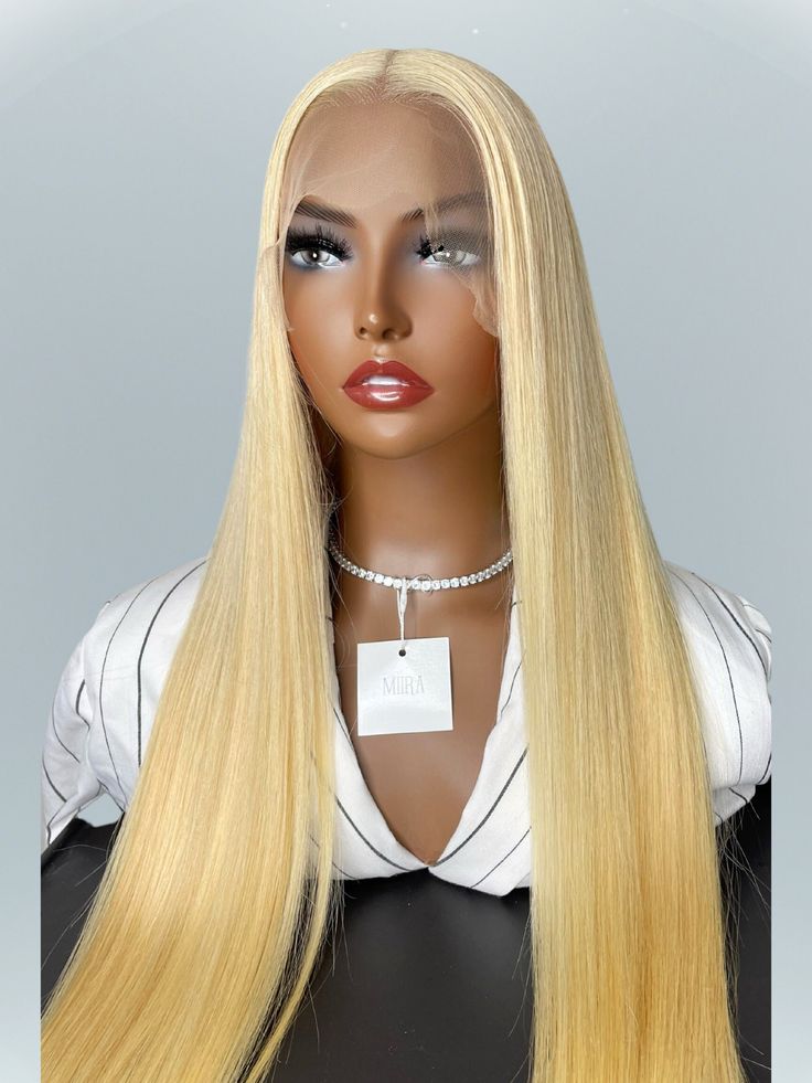 Full Lace Wig Blonde Straight